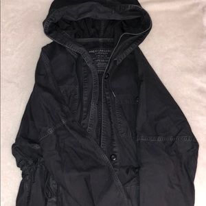 Gray American Eagle Cargo Jacket